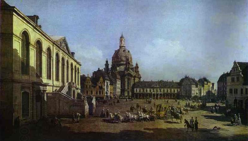 Bernardo Bellotto The New Market Square in Dresden Seen from the Judenhof China oil painting art